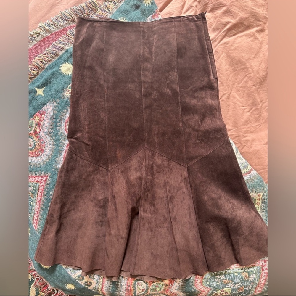 Karen Kane - Vintage Leather Skirt (suede) -size 10
